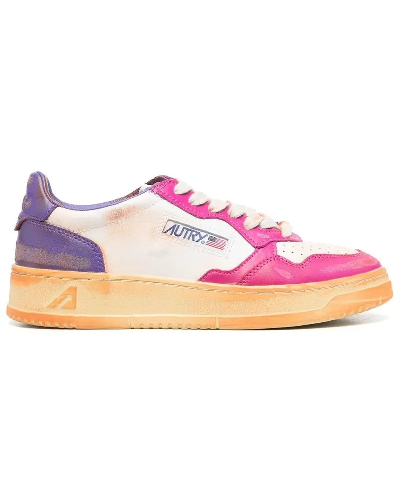 AUTRY Sneakers mit Kontrasteinsätzen - Weiß Weiß