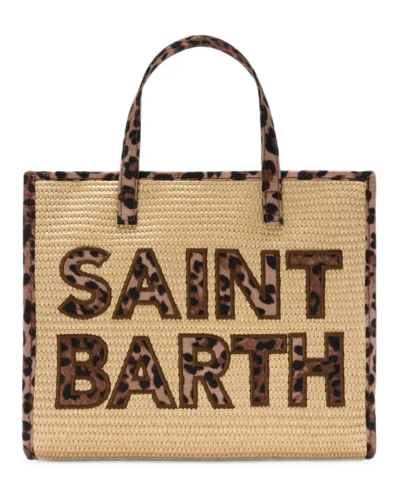 MC2 Saint Barth Mittelgroße Vivian Tote Bag mit Leopardenprint - Nude Nude