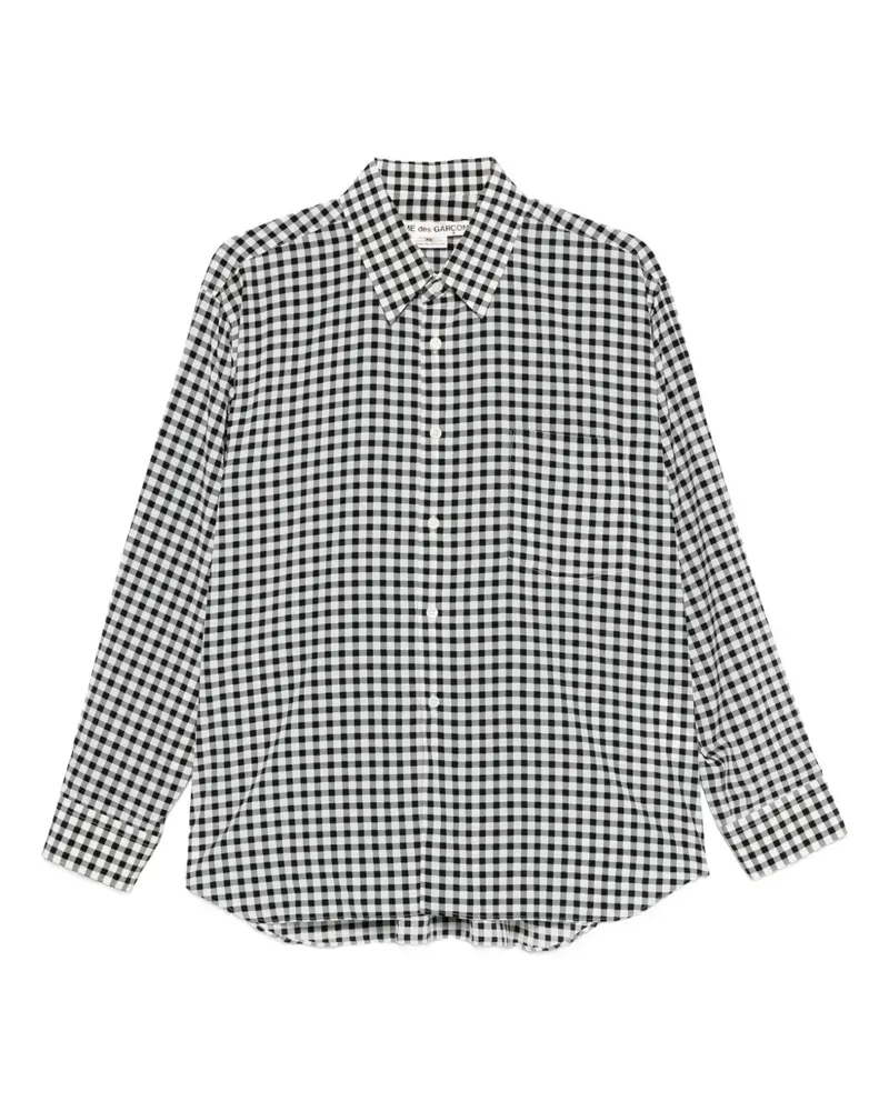 Comme des Garçons Hemd mit Vichy-Karo - Schwarz Schwarz
