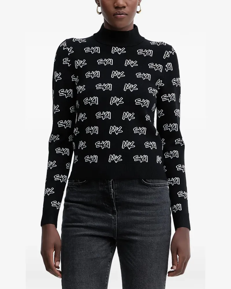 Michael Kors Pullover mit Stehkragen - Schwarz Schwarz