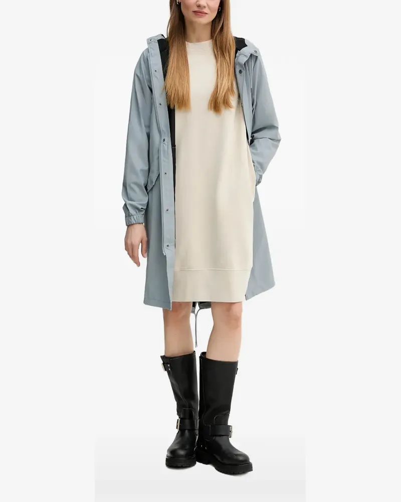 RAINS Fishtail Mantel mit Klappentaschen - Blau Blau