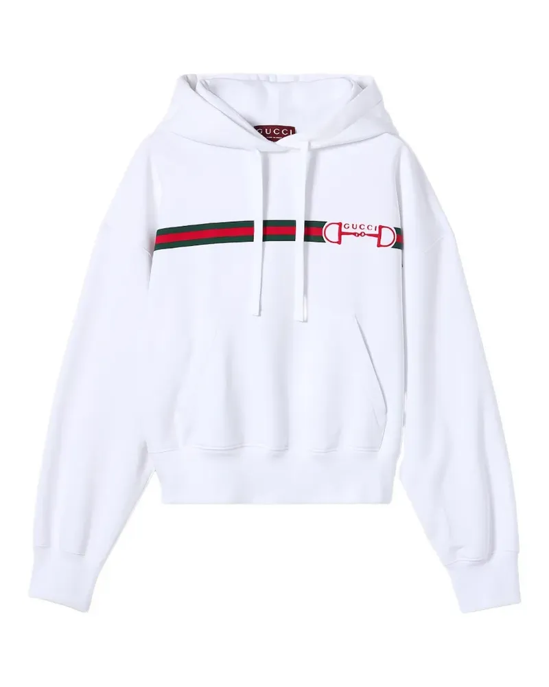 Gucci Web-print hoodie - Weiß Weiß