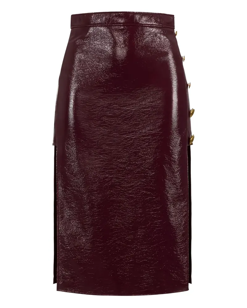 Elisabetta Franchi Midirock mit Knopfdetail - Braun Braun