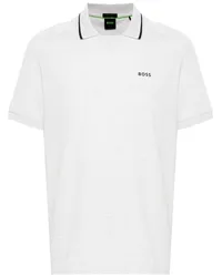 HUGO BOSS Poloshirt mit gummiertem Logo Grau