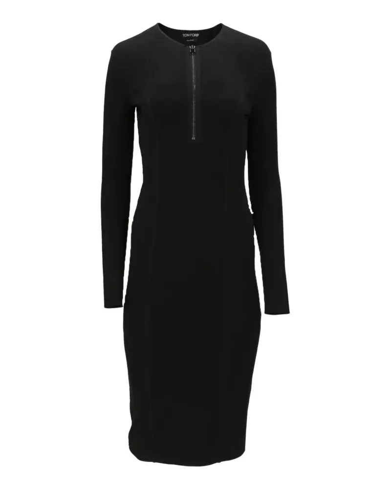 Tom Ford zip-fastening midi dress - Schwarz Schwarz