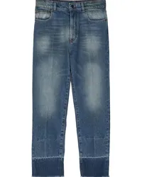 N° 21 Halbhohe Cropped-Jeans Blau