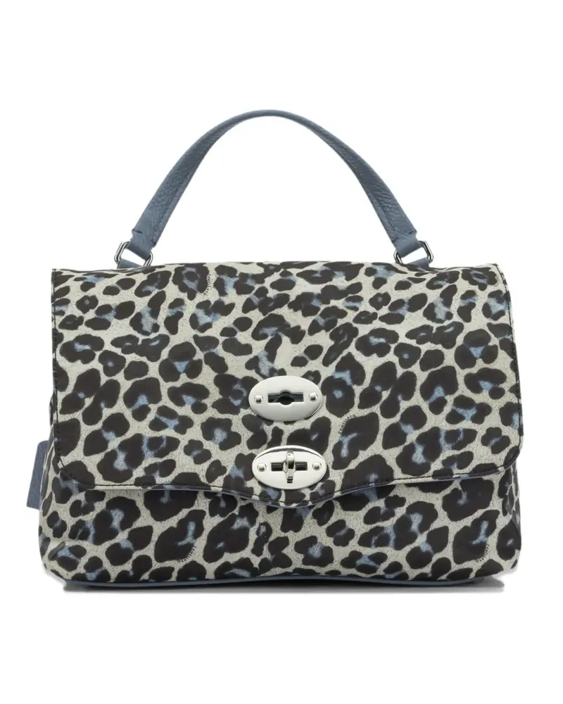 Zanellato Postina leopard-print tote bag - Grau Grau