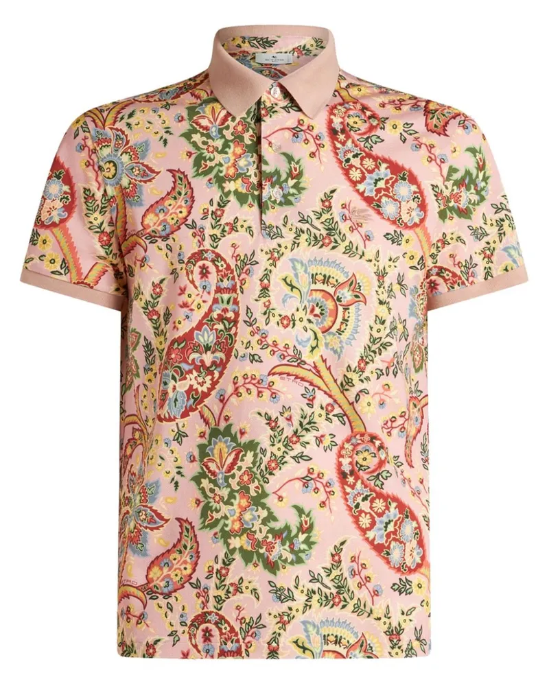 Etro Poloshirt mit Paisley-Print - Rosa Rosa