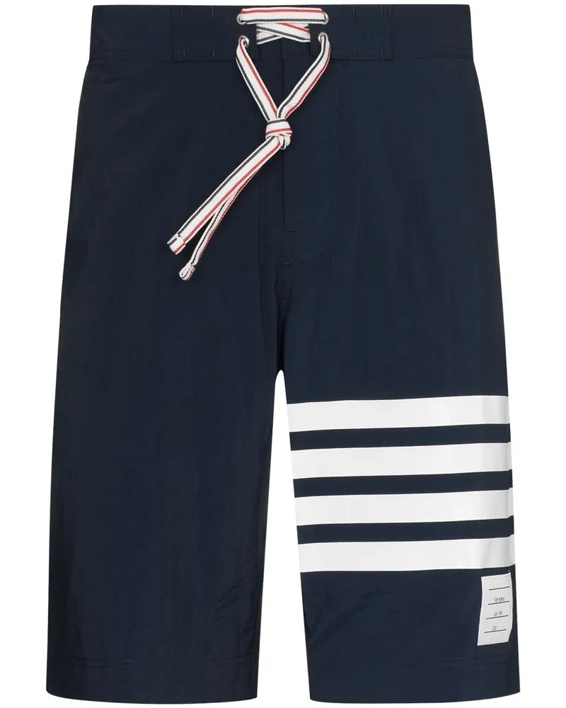 Thom Browne Badeshorts mit Logo-Streifen - Blau Blau