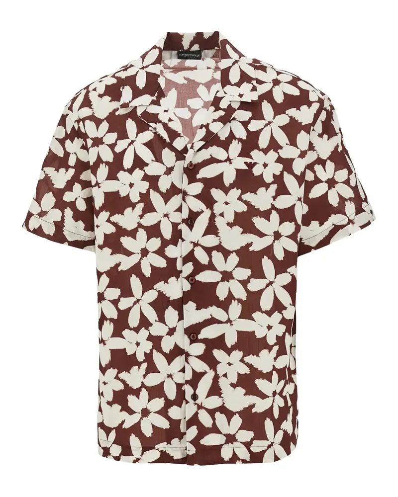 Emporio Armani floral short-sleeve shirt - Braun Braun