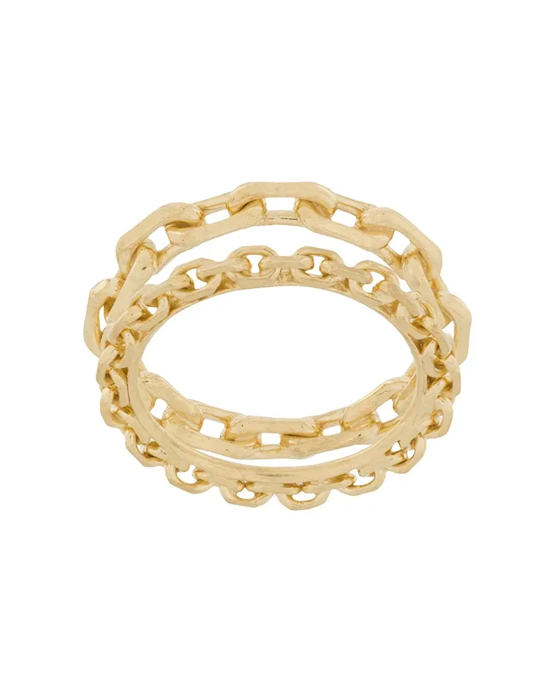 Wouters & Hendrix Verzierter Ring mit mehreren Lagen - Gold Gold