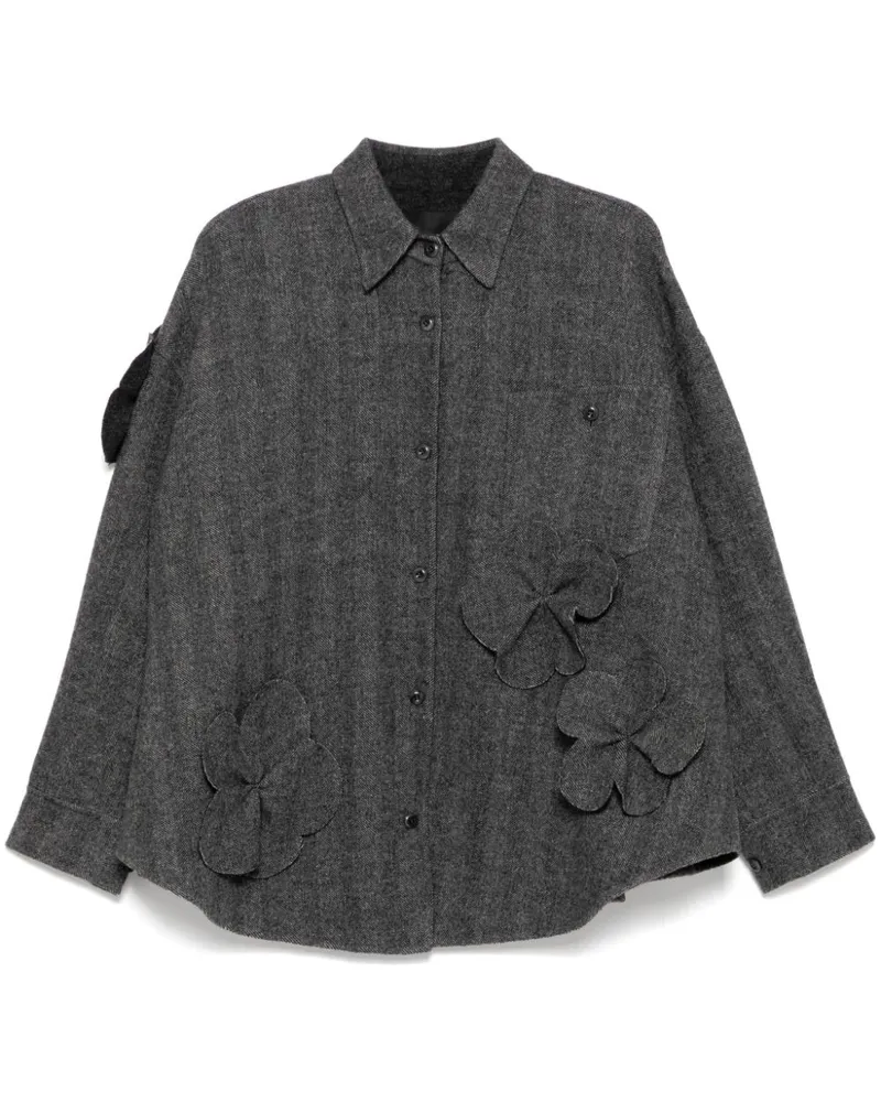 JNBY Jacke mit Blumendetail - Grau Grau