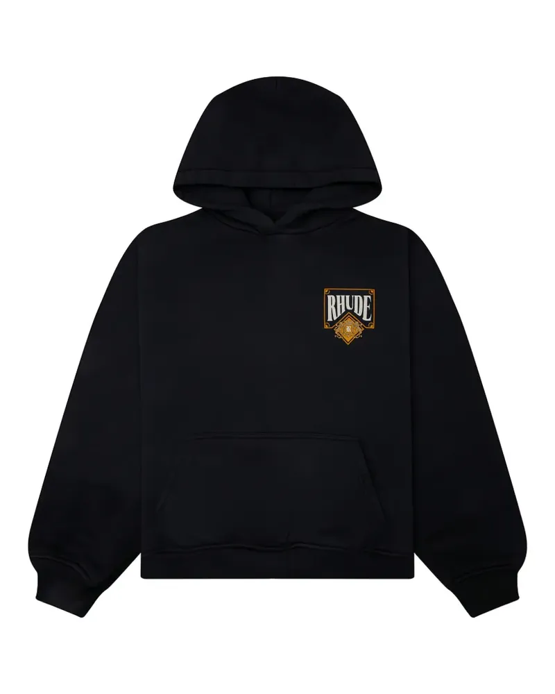 RHUDE Hoodie mit grafischem Print - Schwarz Schwarz
