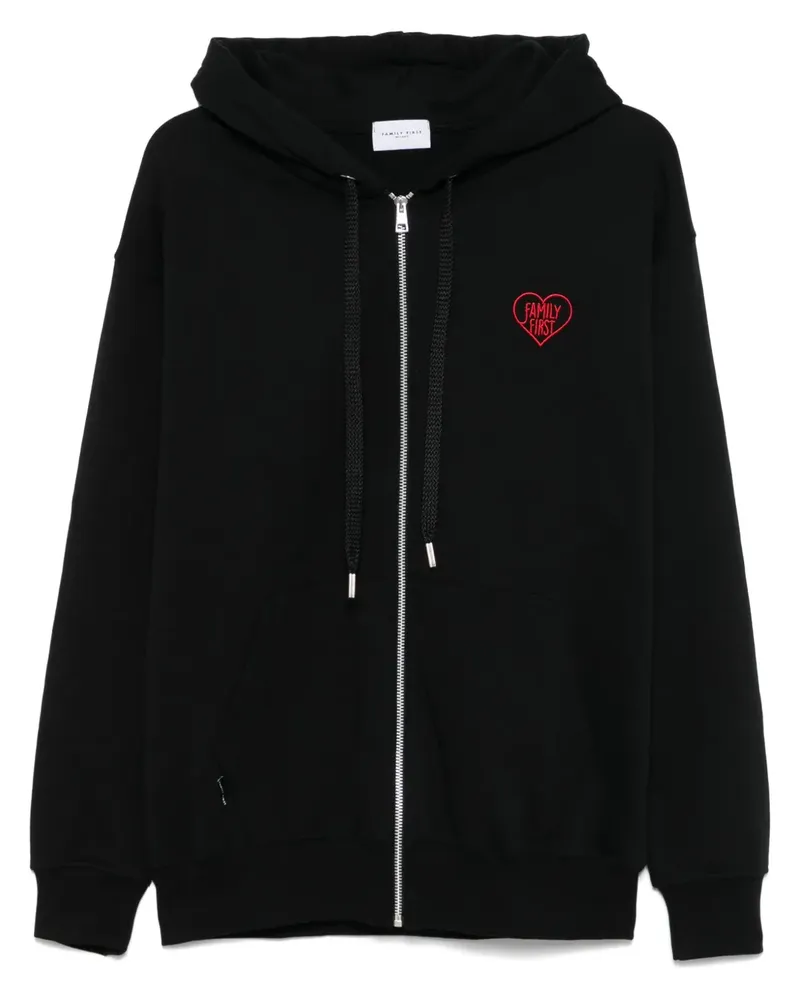 Family First Kapuzenjacke mit Herz - Schwarz Schwarz
