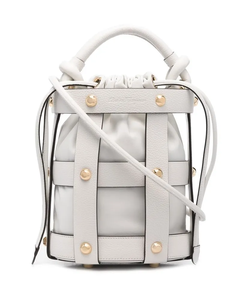 Ferragamo Beuteltasche mit Nieten - Weiß Weiß