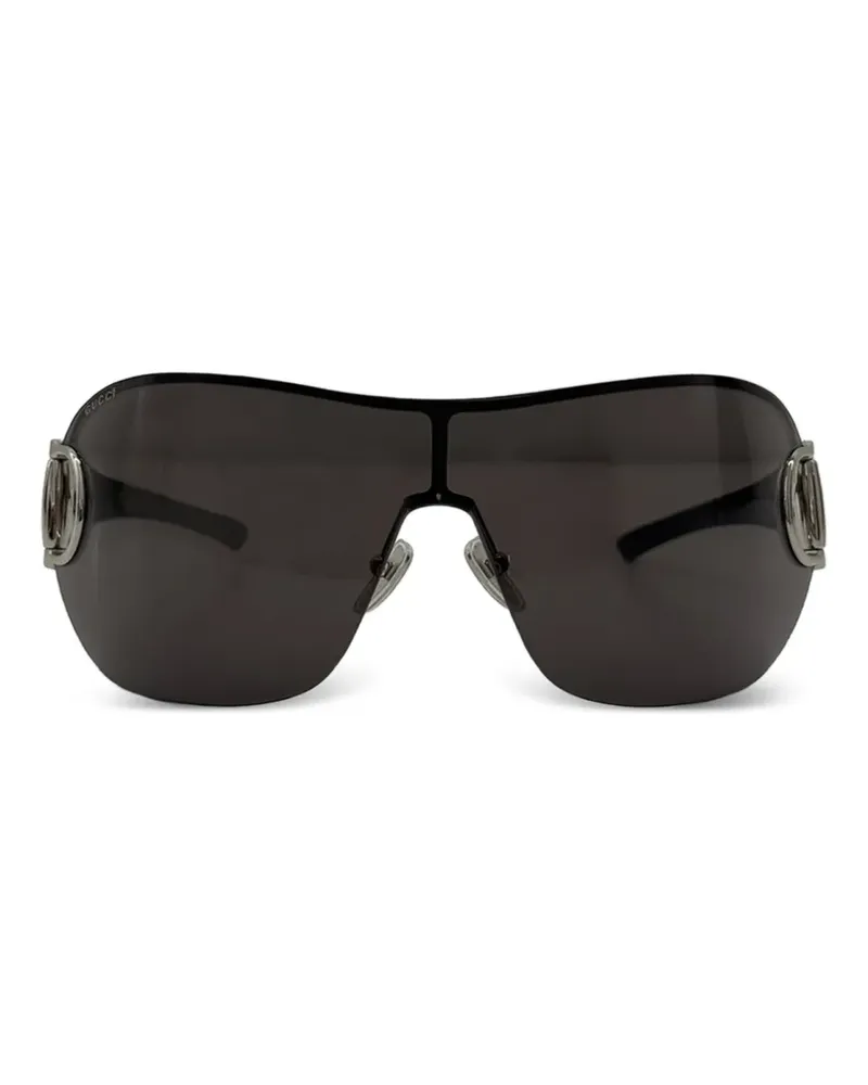 Gucci Horsebit geometric-frame sunglasses - Schwarz Schwarz
