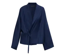 Kimono mit Bindegürtel - Blau