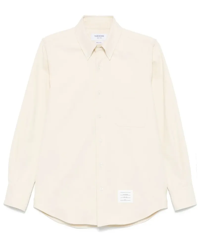 Thom Browne Jeanshemd mit RWB-Streifen - Nude Nude