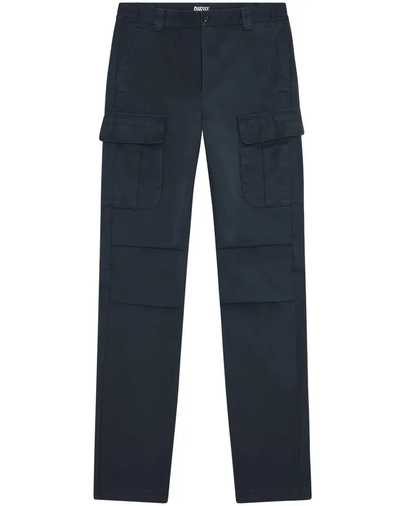 Diesel Cargohose mit Logo-Stickerei - Blau Blau