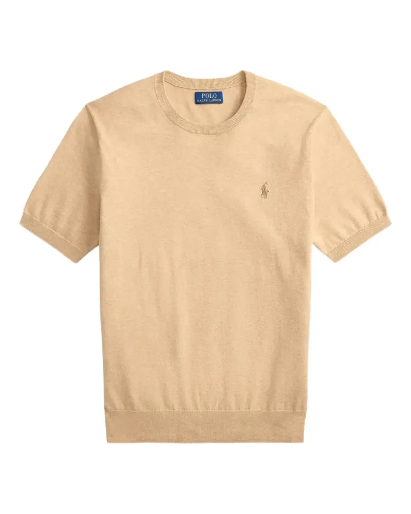 Ralph Lauren logo-embroidered T-shirt - Nude Nude