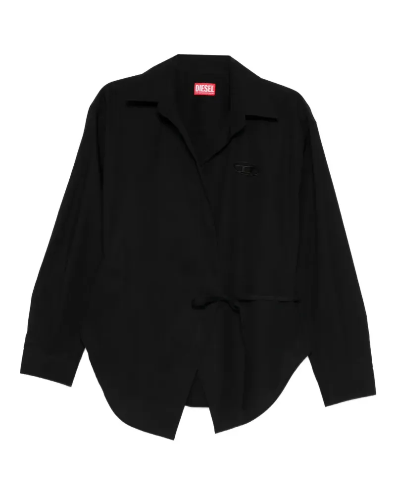 Diesel C-Delphos-S1 tie-detail collared shirt - Schwarz Schwarz