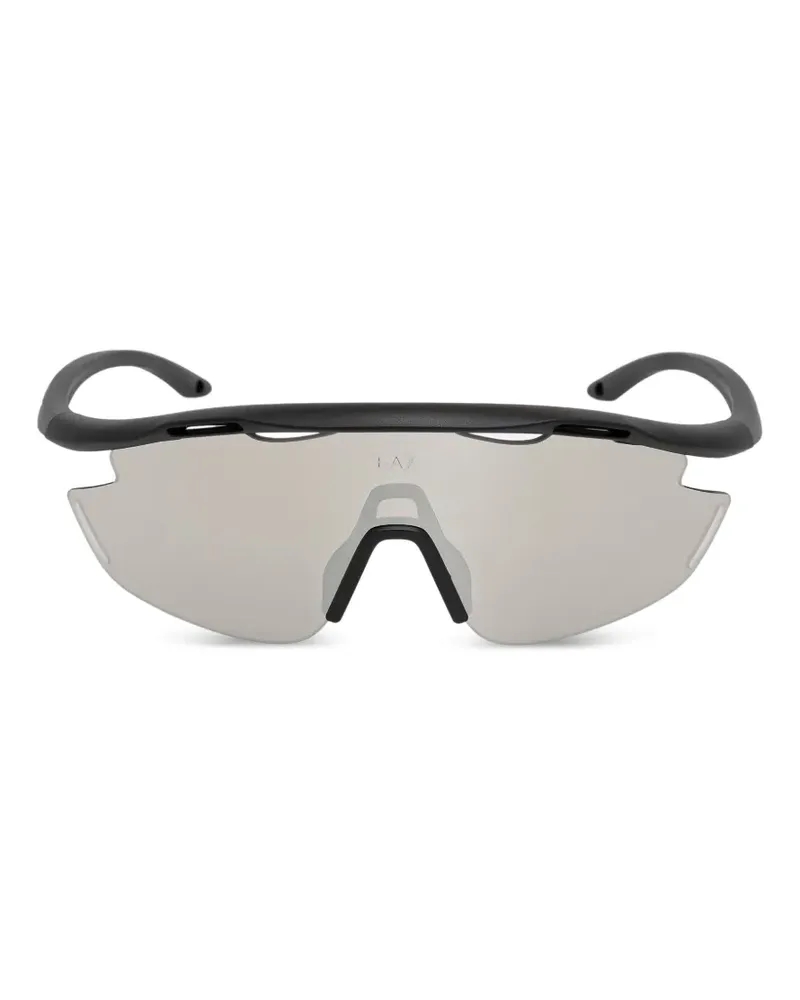 EA7 Rycer Sonnenbrille mit geometrischem Gestell - Schwarz Schwarz