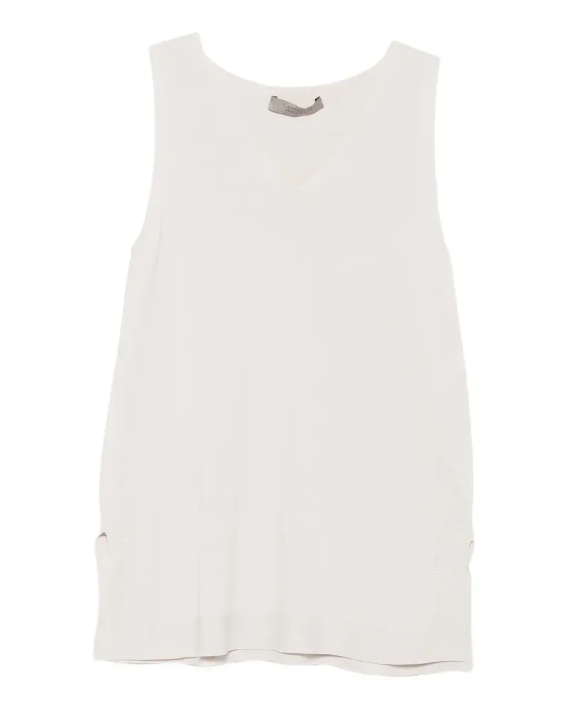 D.EXTERIOR Top mit V-Ausschnitt - Nude Nude