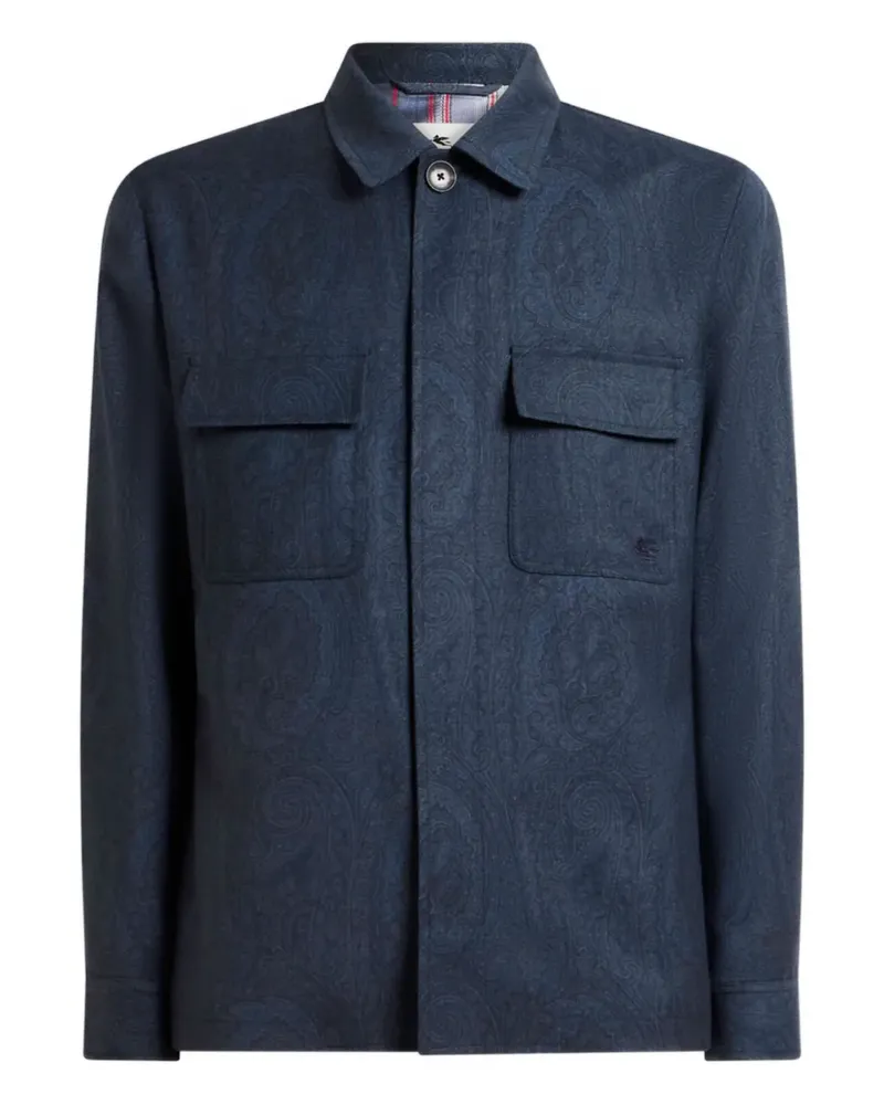 Etro flap-pocket jacket - Blau Blau