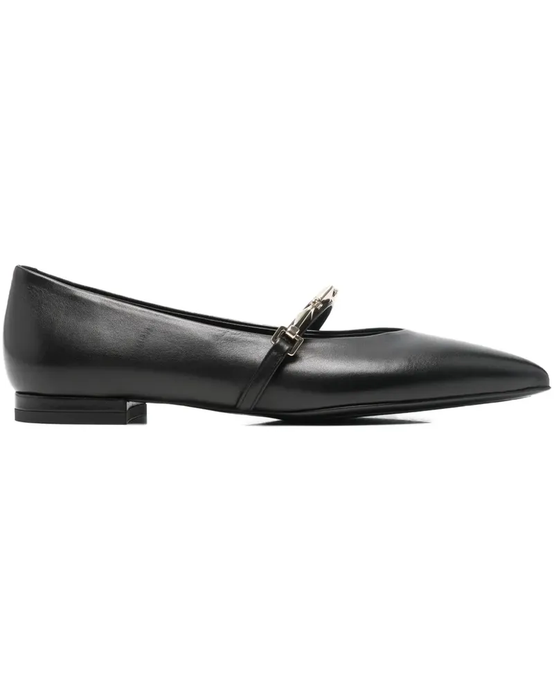 Sergio Levantesi Virna56 studded strap ballet flats - Schwarz Schwarz