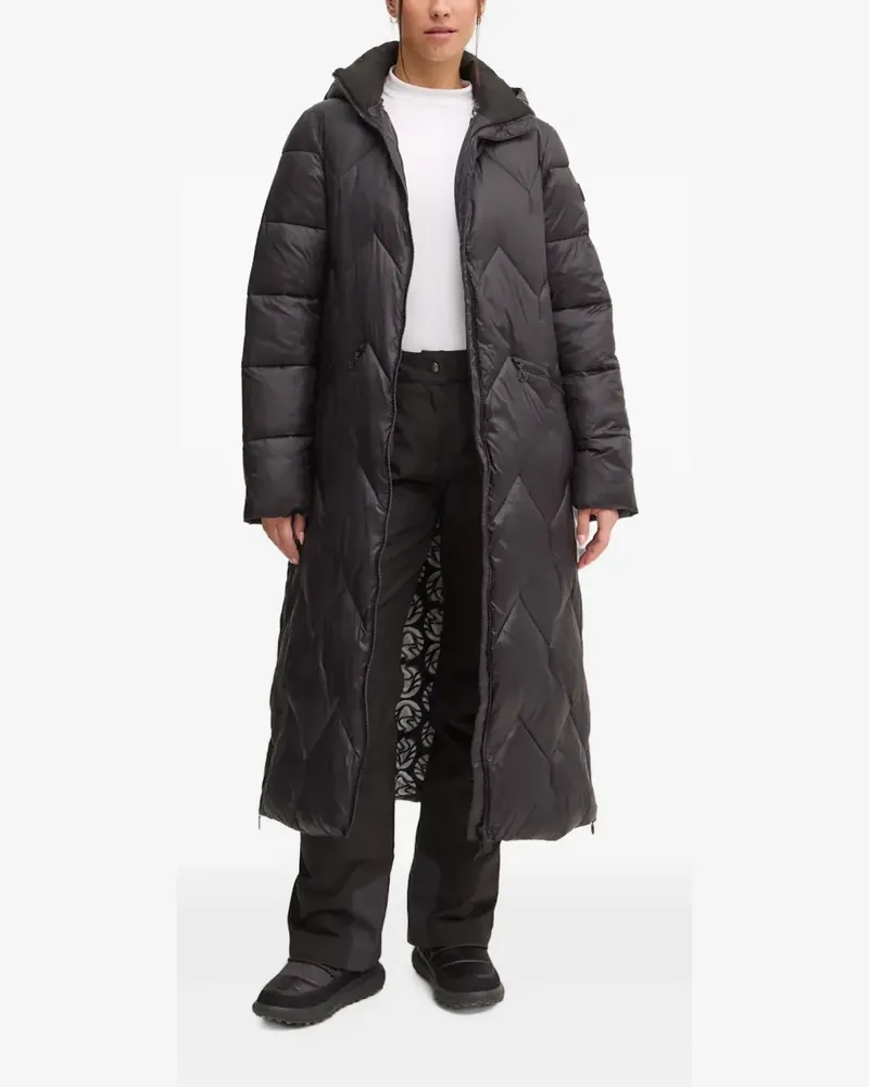 Sportalm quilted hooded long jacket - Schwarz Schwarz