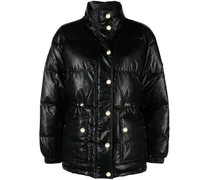 Daunenjacke mit Stehkragen - Schwarz