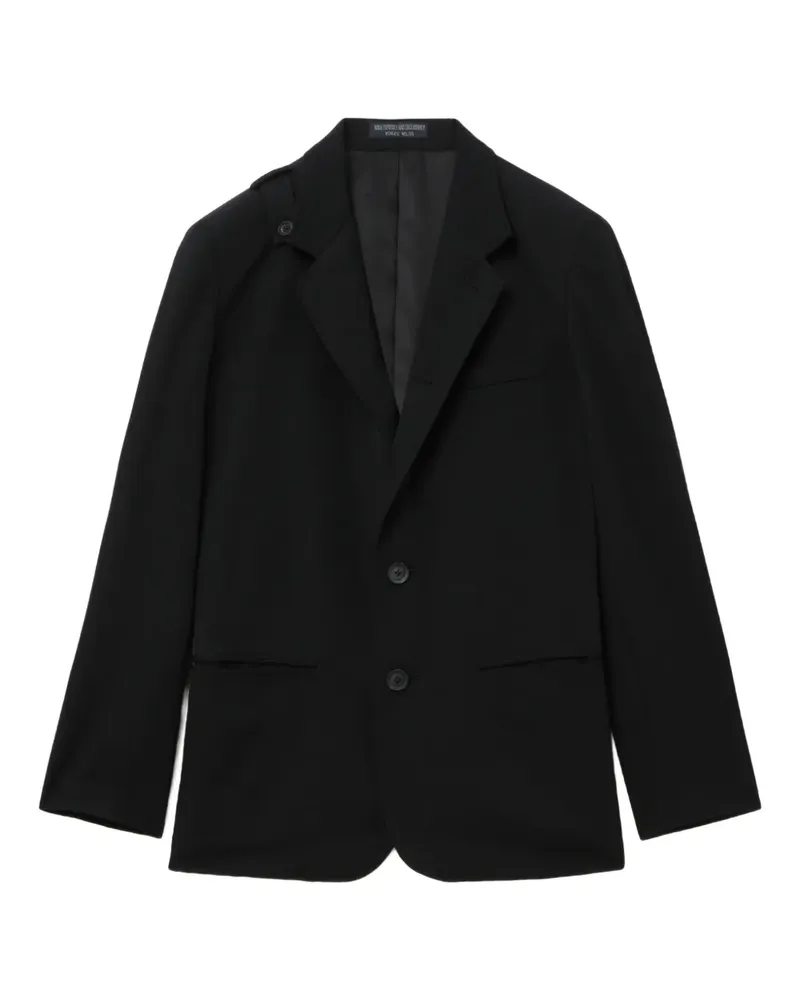 Yohji Yamamoto Sakko mit fallendem Revers - Schwarz Schwarz