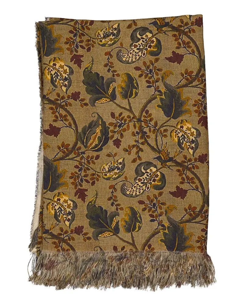 The House of Lyria Sollievo paisley-pattern fringed tablecloth - Braun Braun