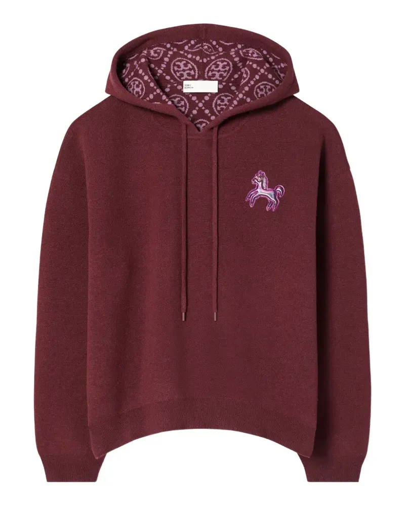 Tory Burch Cropped-Hoodie mit Pony - Rot Rot