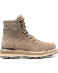 Moncler Peka Hiking-Boots aus Wildleder Nude