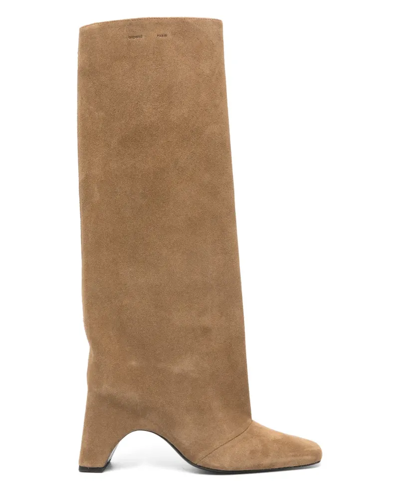 COPERNI square-toe heeled knee-high boots - Braun Braun