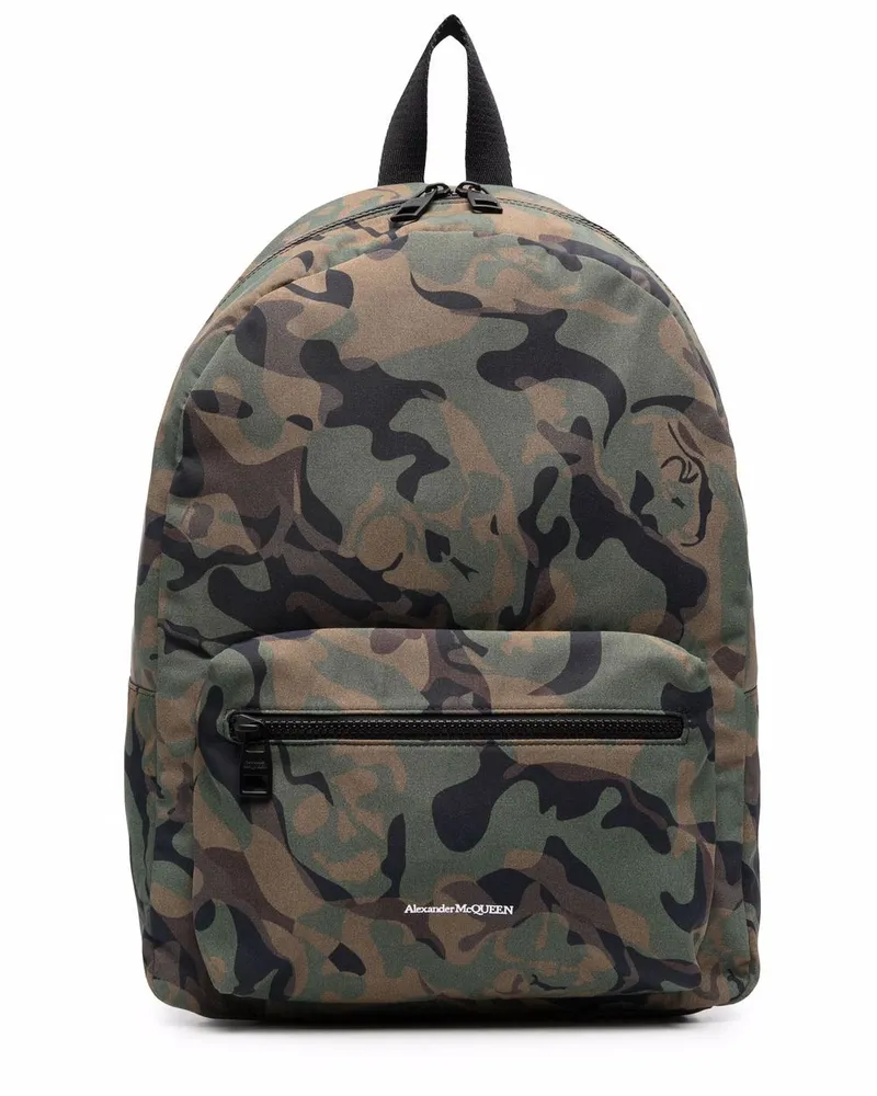 Alexander McQueen Rucksack mit Camouflage-Print - Grün Grün