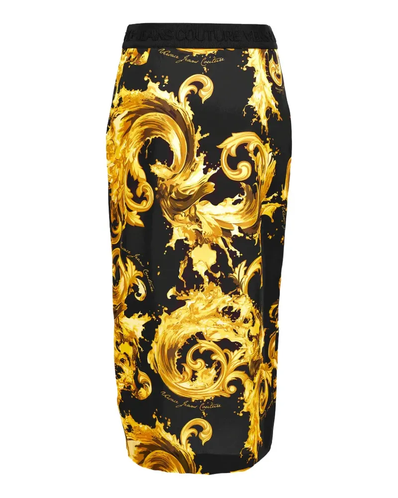 Versace Jeans Barocco-print pencil skirt - Schwarz Schwarz