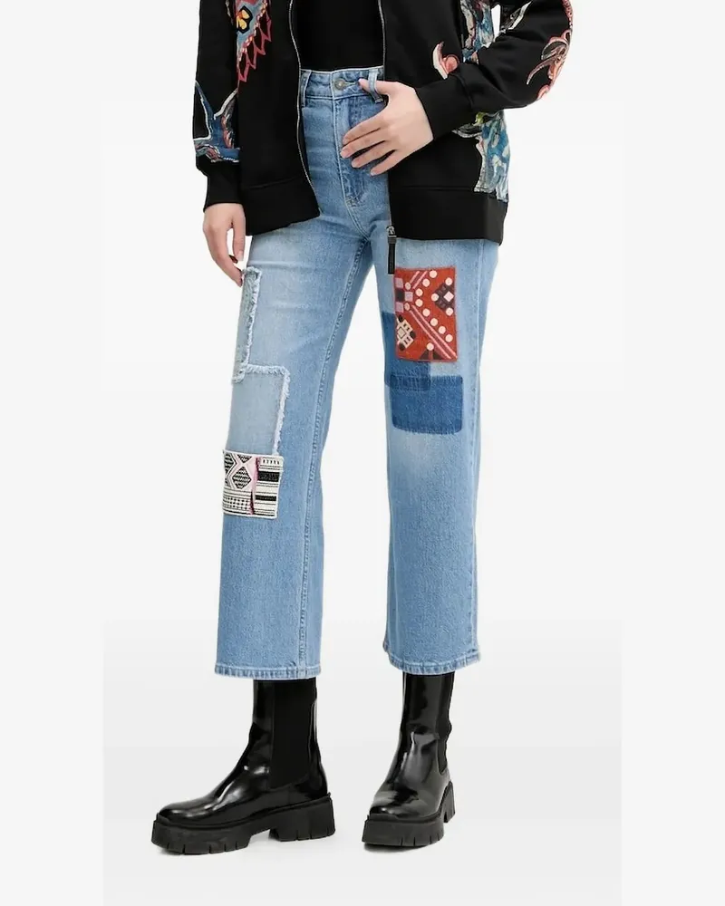 Desigual Jeans im Patchwork-Look - Blau Blau