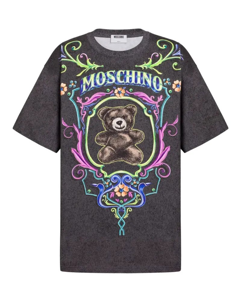 Moschino T-Shirt mit Teddy-Print - Grau Grau