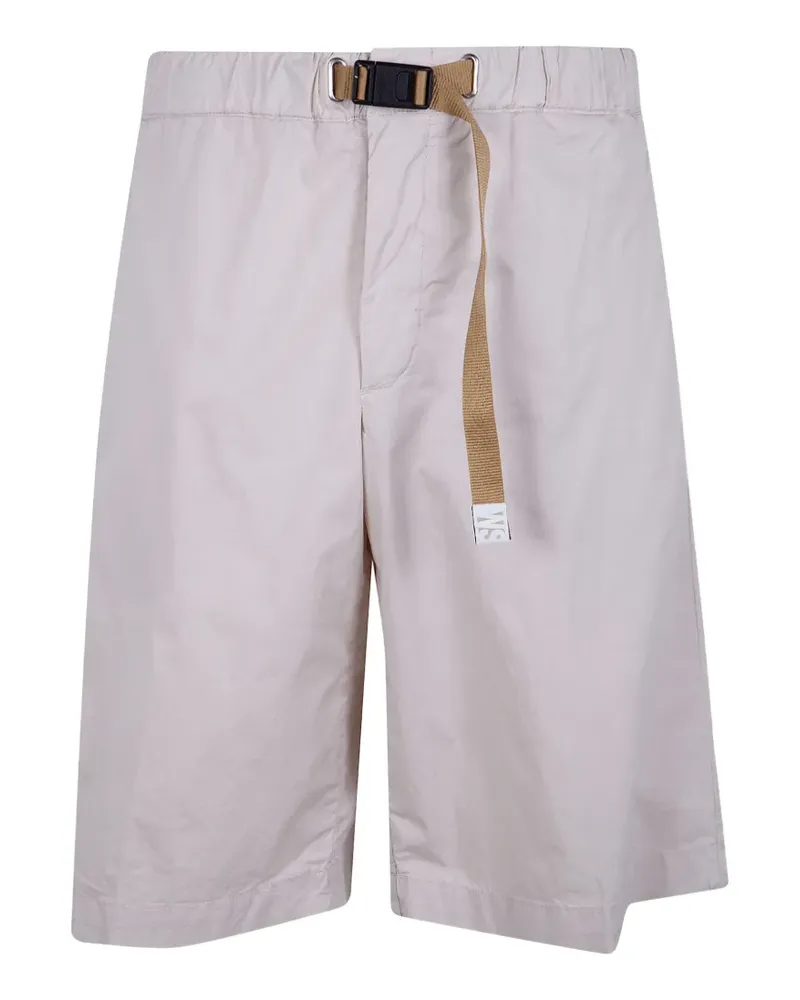 PLAN C belted cotton shorts - Nude Nude