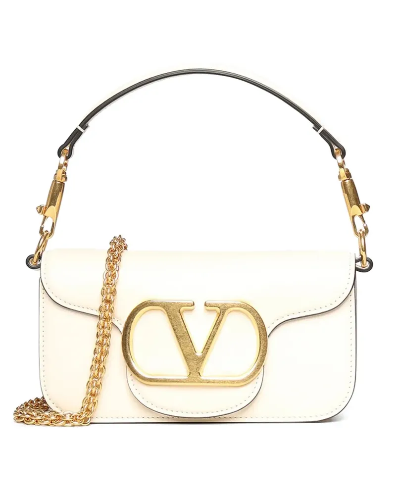 Valentino Garavani VLogo Signature leather shoulder bag - Weiß Weiß