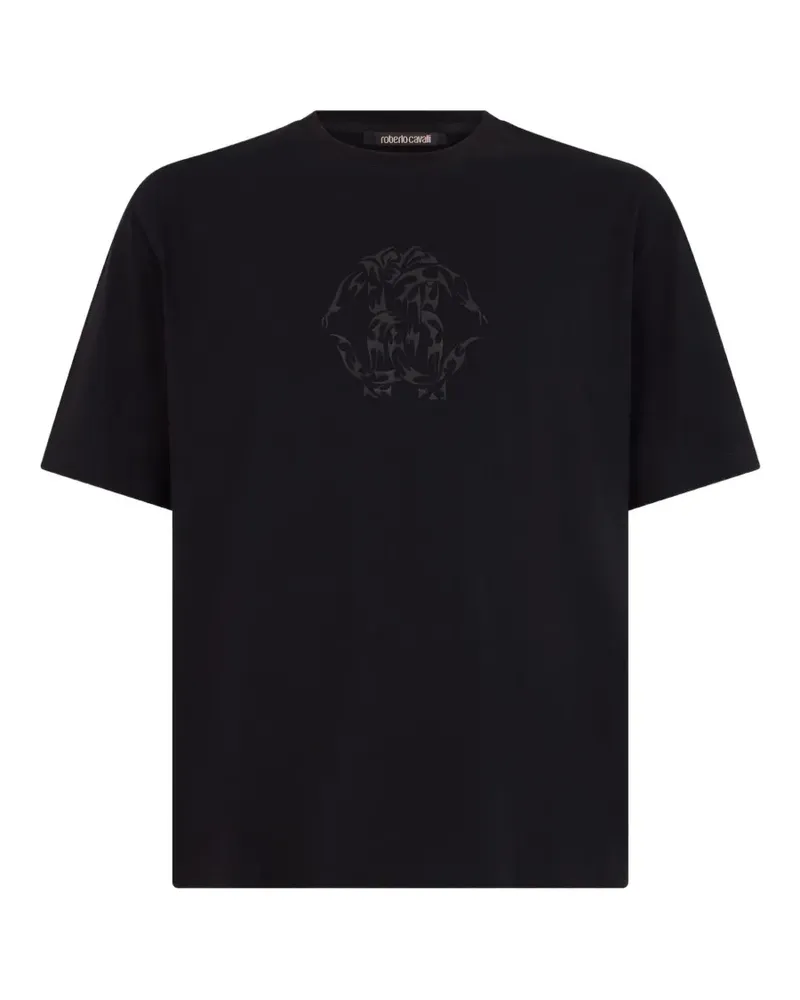 Roberto Cavalli logo-print cotton T-shirt - Schwarz Schwarz