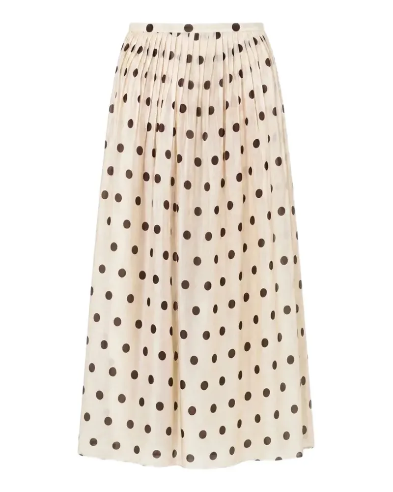 NICHOLAS Marit skirt lemon polka dot - Nude Nude