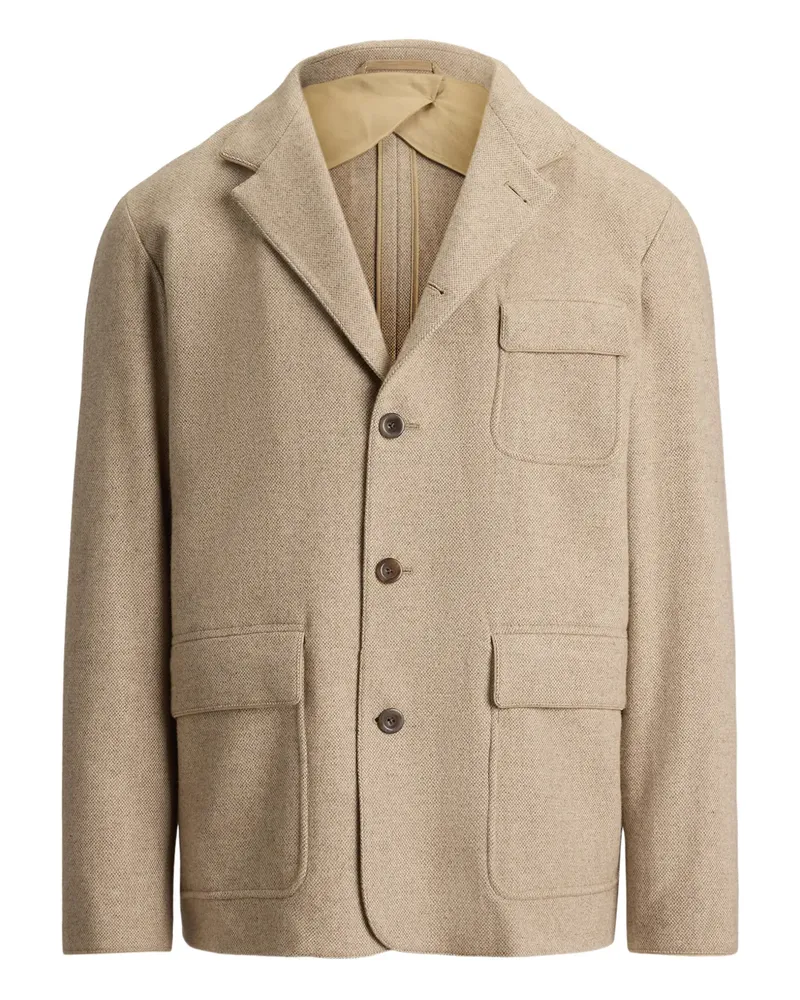 Ralph Lauren Strukturierte Jacke mit Klappentaschen - Nude Nude