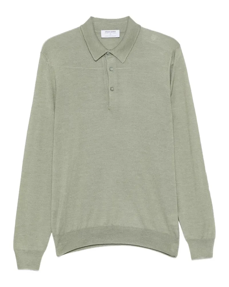 Gran Sasso long-sleeve polo shirt - Grün Grün