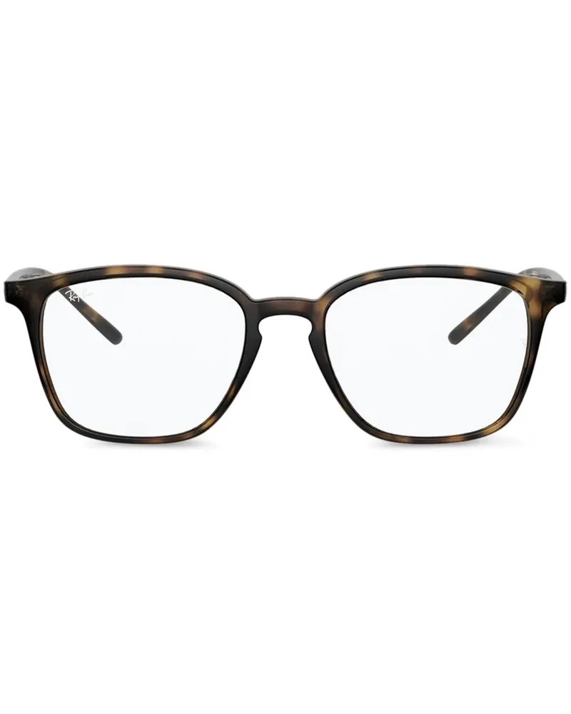 Ray Ban Brille mit eckigem Gestell - Braun Braun