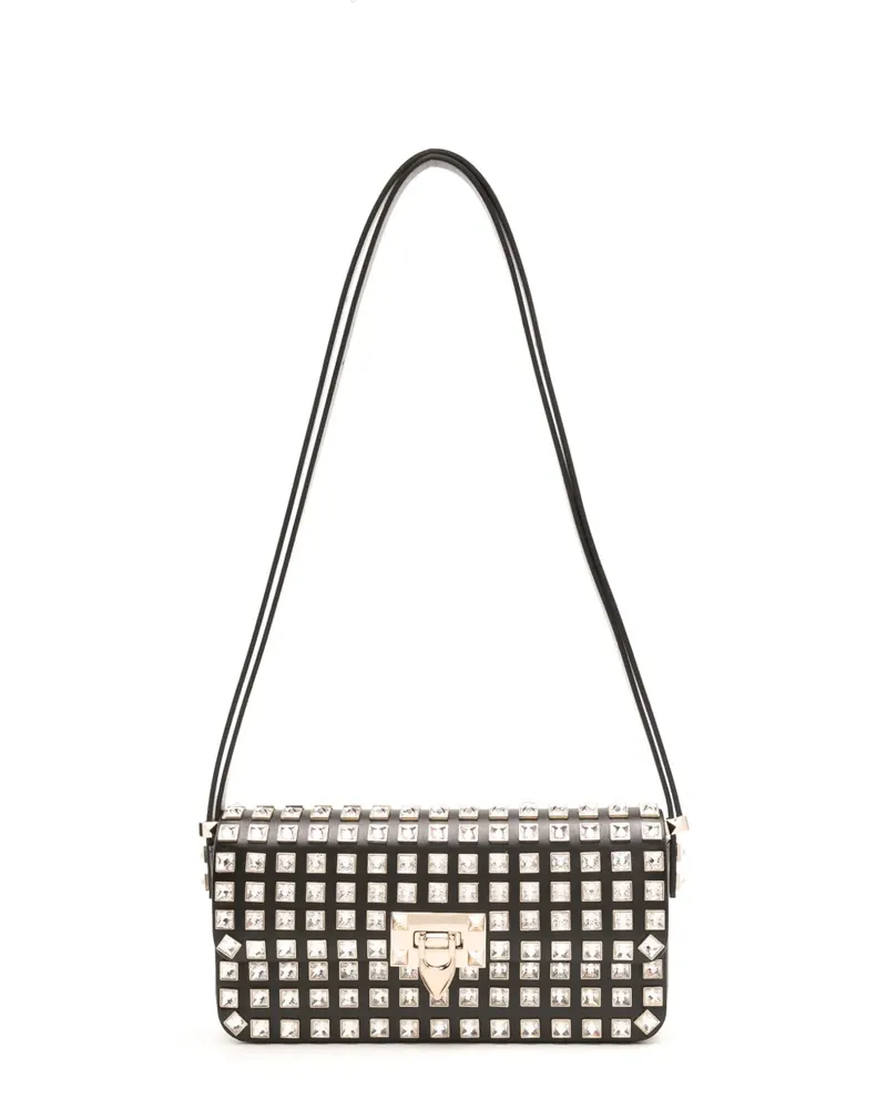 Valentino Garavani Rockstud E/W Schultertasche - Schwarz Schwarz