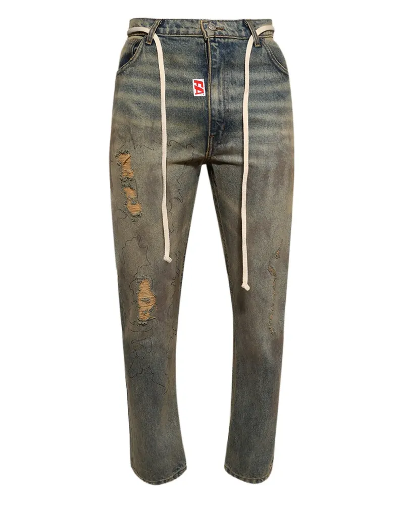 RRR123 Jeans im Distressed-Look - Blau Blau