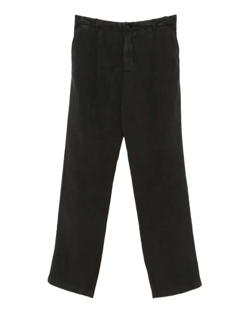 120% Lino Hose mit geradem Bein - Schwarz Schwarz